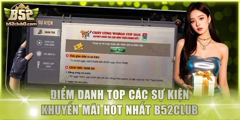 Điểm danh top các sự kiện khuyến mãi hot nhất B52Club